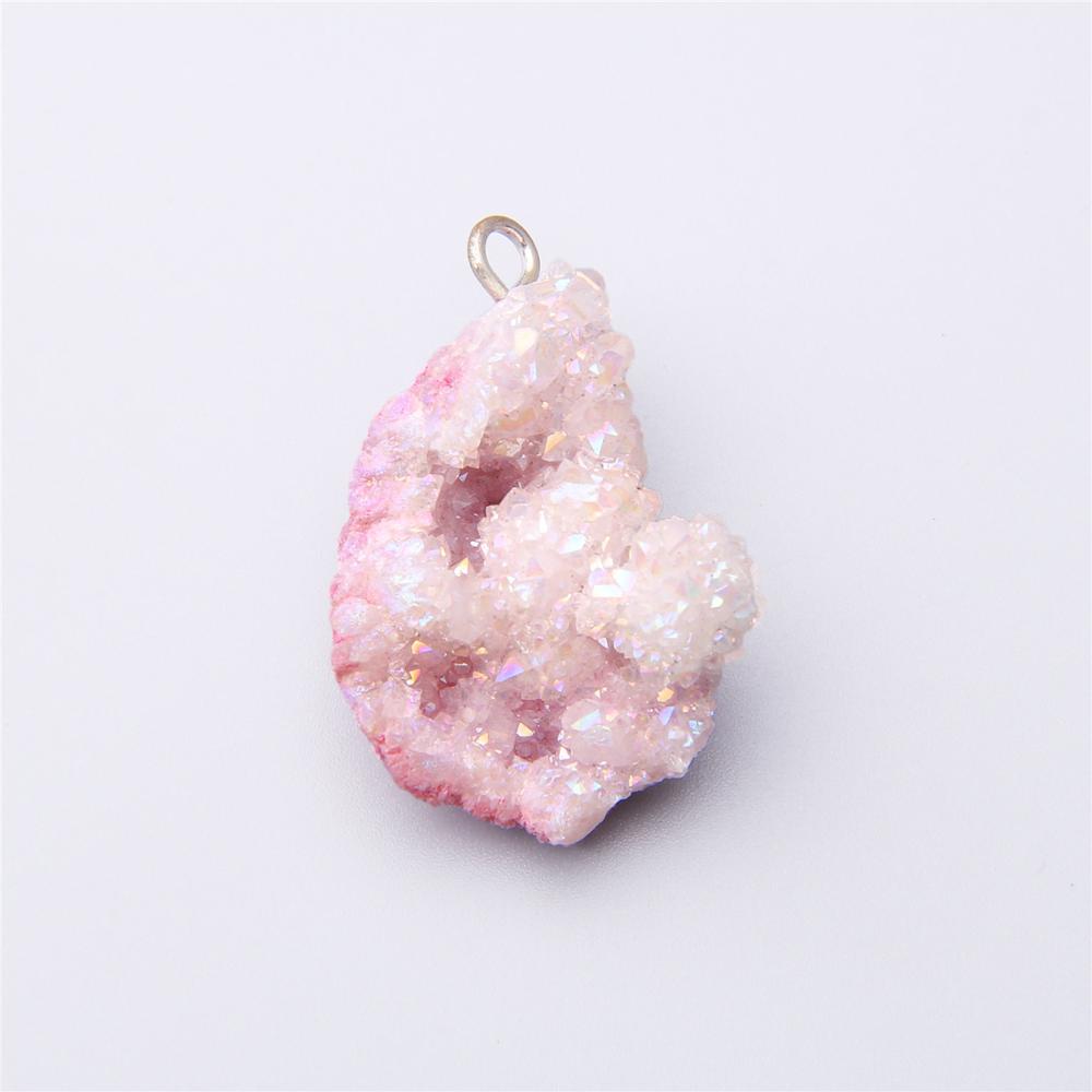 Roze bergkristal hanger