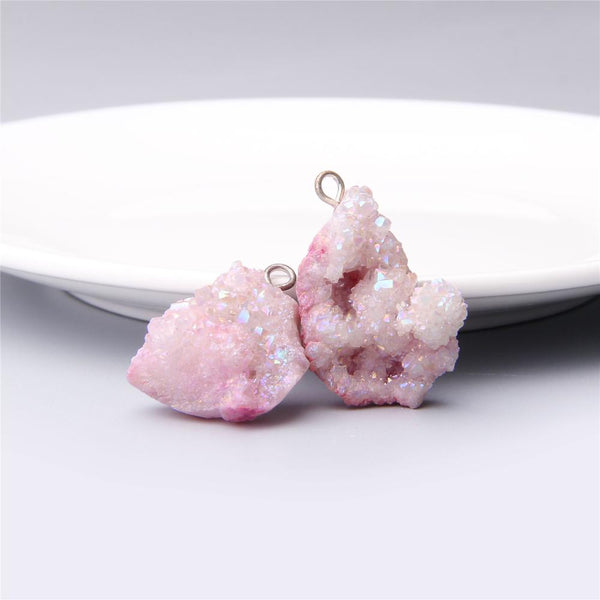 Pink rock crystal pendant