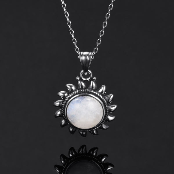 Moonstone necklace + earrings