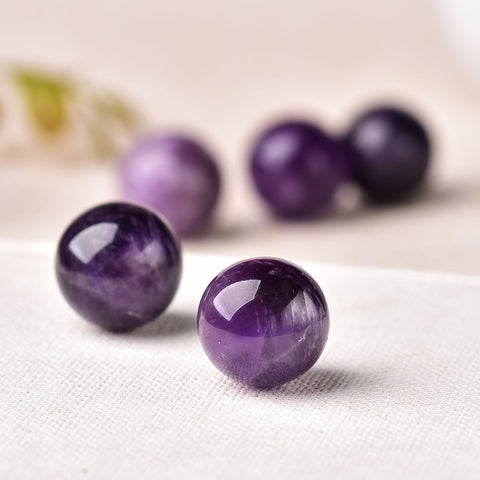 Amethyst marbles - 3 pcs