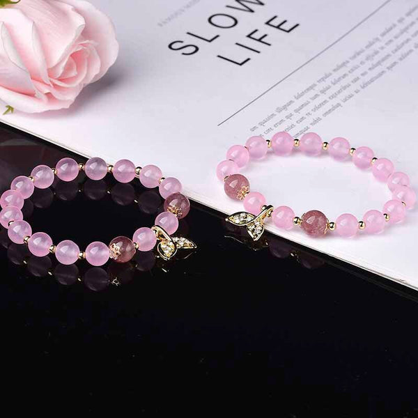 Pink quartz bracelet
