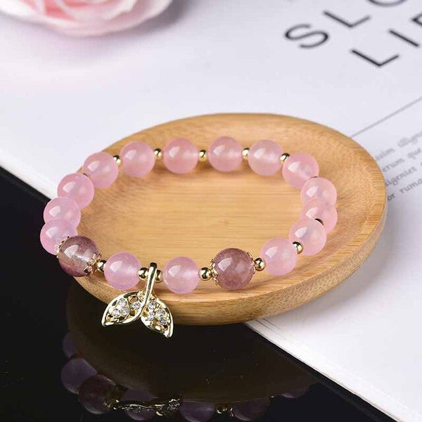 Pink quartz bracelet