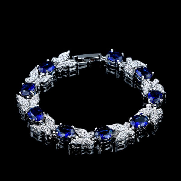 Aquamarijn Zilveren Armband